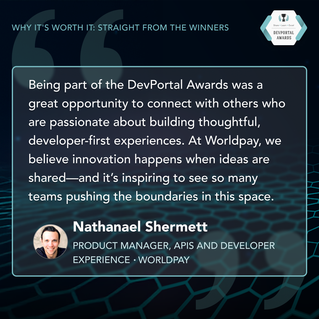 Testimonial from Nathanael Shermett, Product Manager, Worldpay