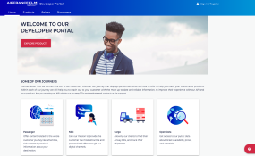 Air France-KLM Developer Portal home page screenshot