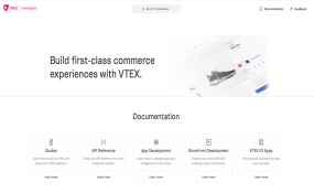 VTEX Developer Portal home page screenshot