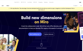 Miro Developers home page screenshot