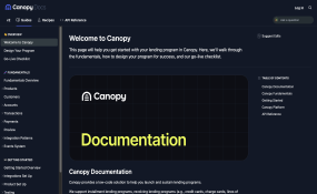 Canopy Docs home page screen shot