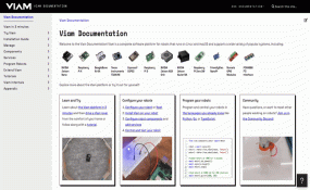 Viam Documentation Developer Portal home page screenshot