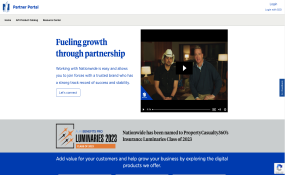 Nationwide Partnership Portal home page