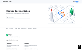 Mapbox Docs home page 