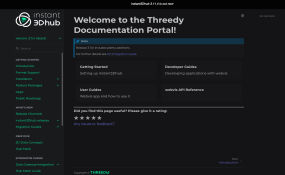 instant3Dhub Docs Home page screenshot
