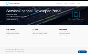 ServiceChannel Developer Portal Home page header screenshot