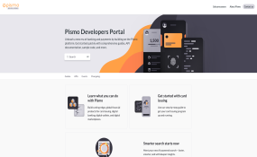 Pismo Developers Portal Home page screenshot