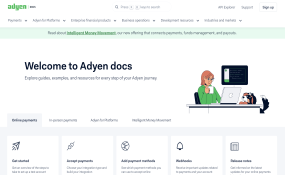 Screenshot of Adyen Docs' header 