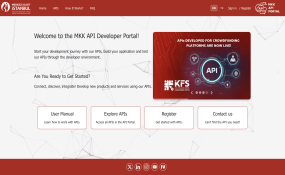 Screenshot of MKK API Portal's header