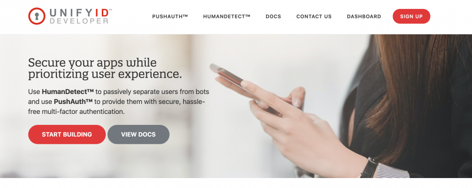 UnifyID Developer hero screenshot