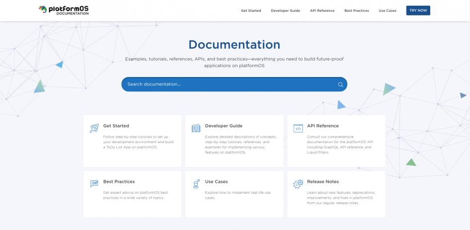 platformOS Developer Portal screenshot