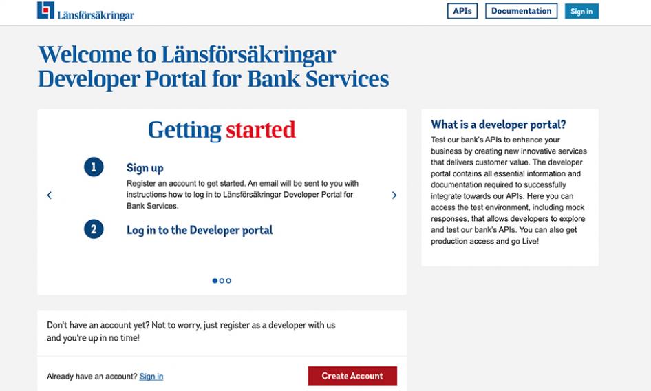 Länsförsäkringar Developer Portal for Bank Services