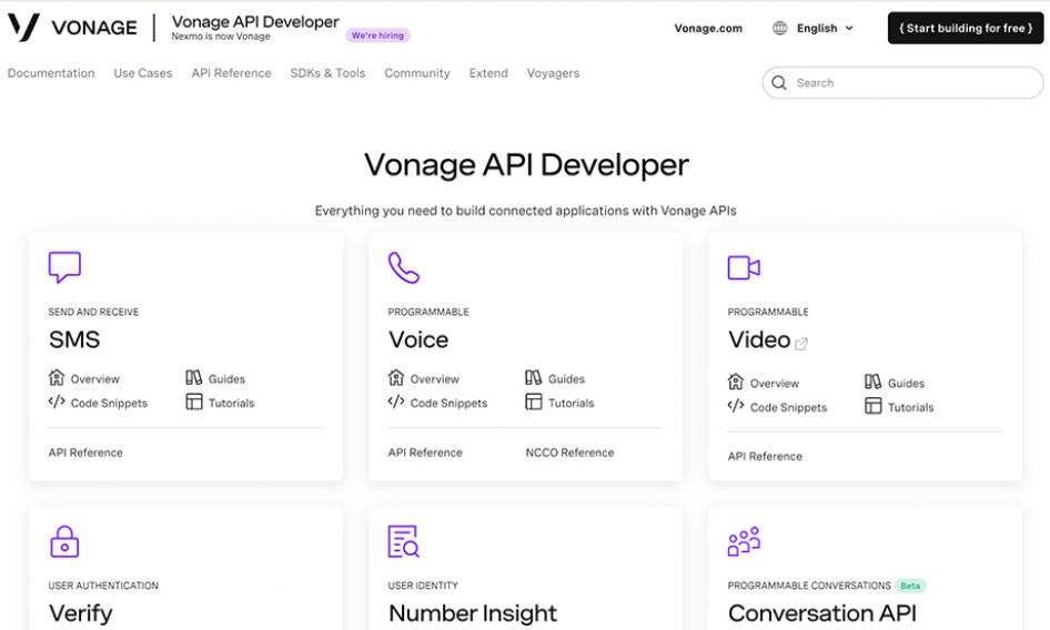 Vonage API Developer